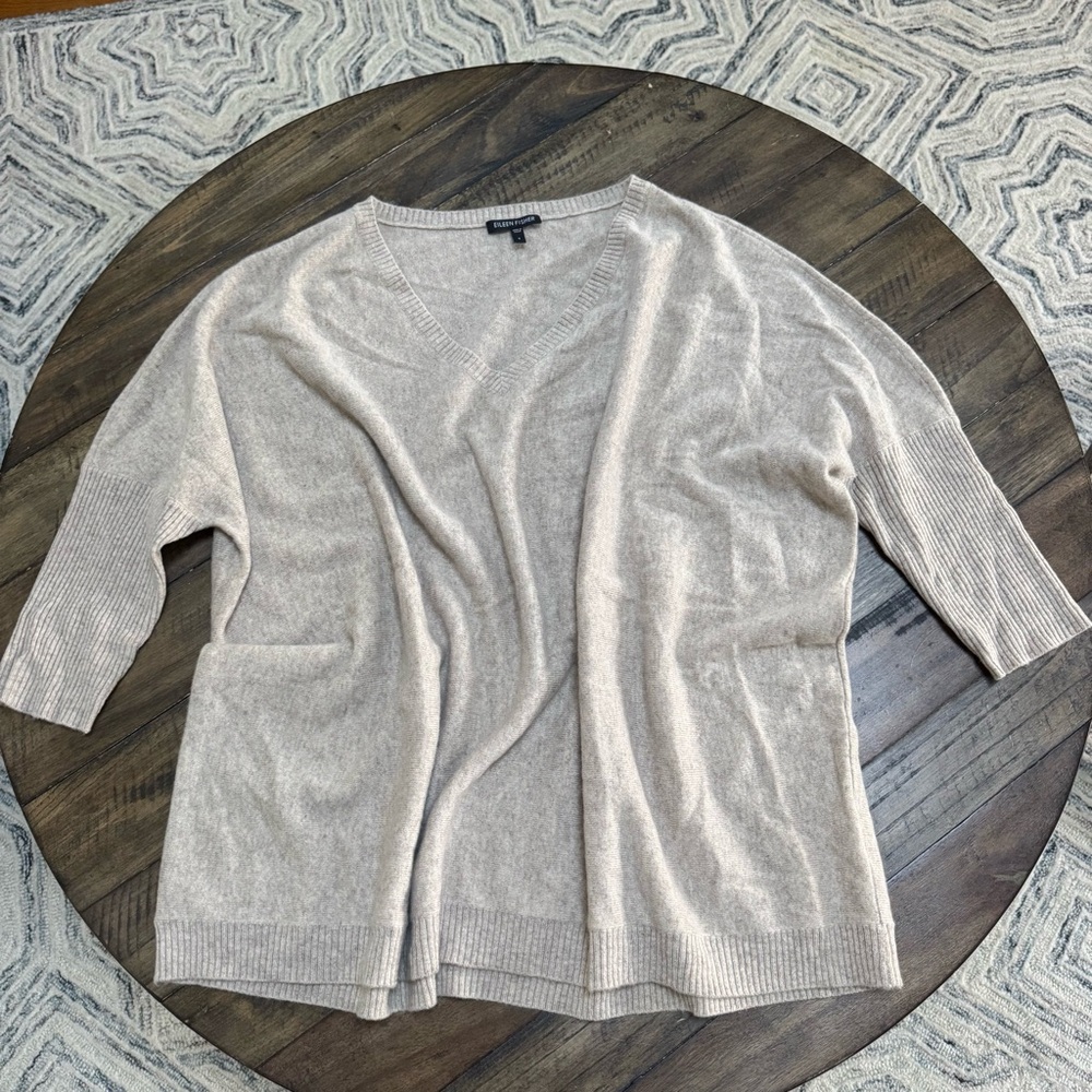 Eileen Fisher | Boxy Oversized Cashmere V-Neck Sweater